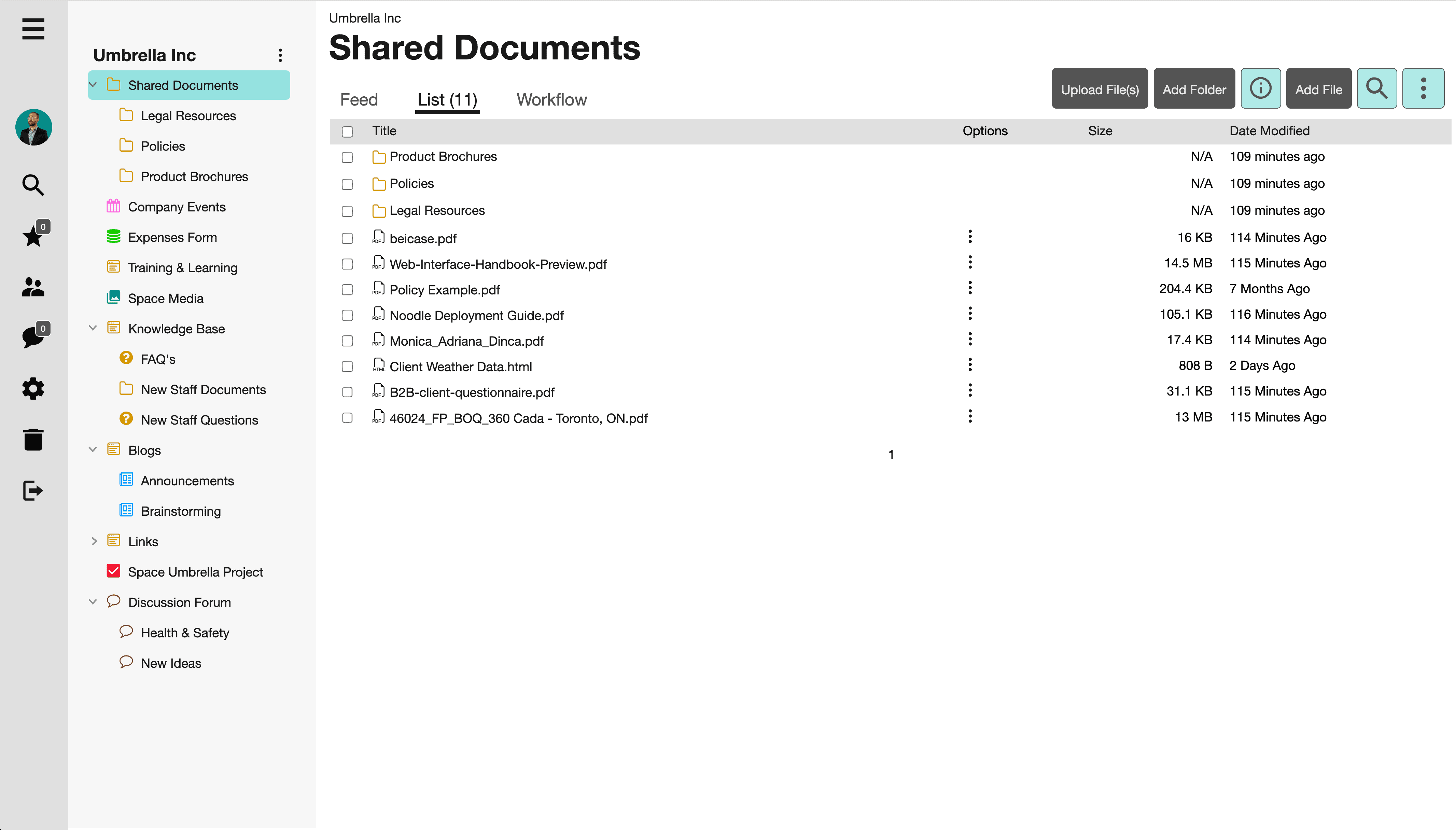 Intranet Example Documents